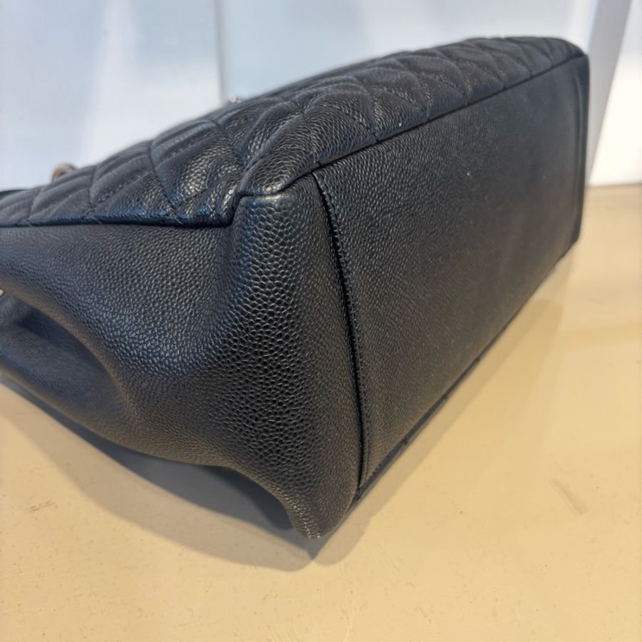 Chanel 黑荔枝牛皮GST手提肩背托特包-3