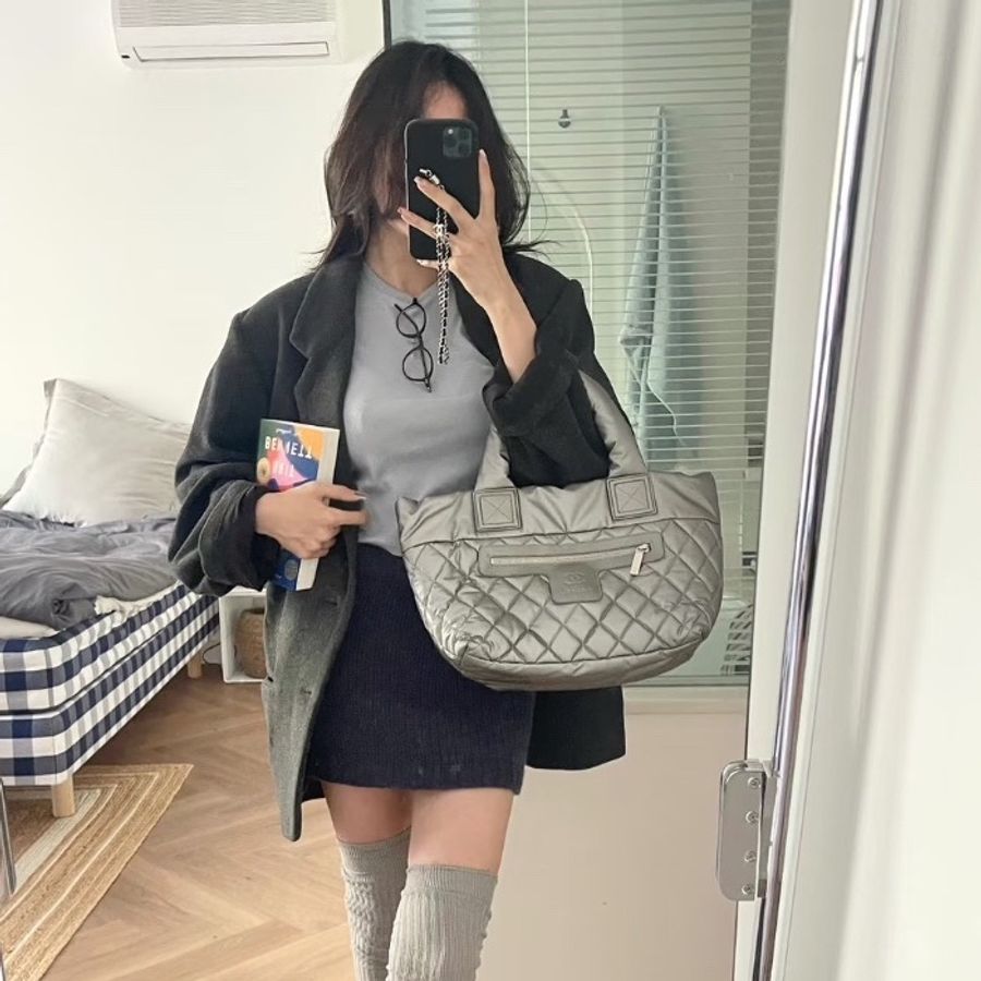 98新🤍🪩#香奈兒 #空氣包 #灰色小號 #塵袋購證-2