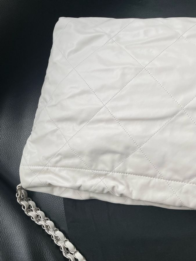 全新全配🤍#香奈兒 #白銀22bag #小號-14