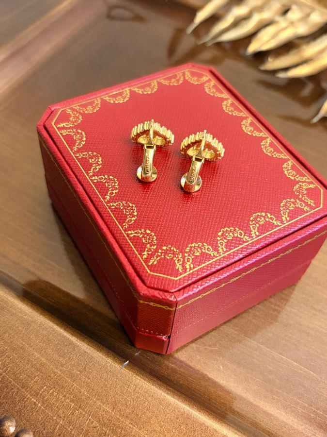 Christian Dior 愛心 Dior logo 水鑽耳夾 耳環 迪奧 鍍金-11