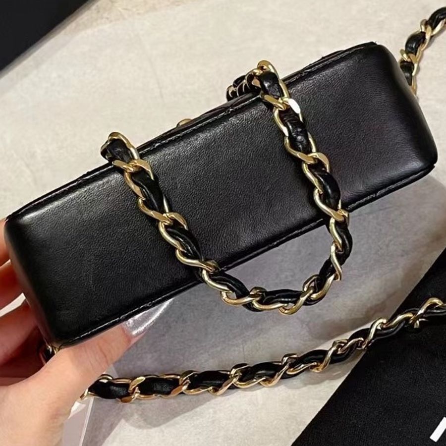 chanel mini 🏷️Vintage黑金mini小金豆CF-13
