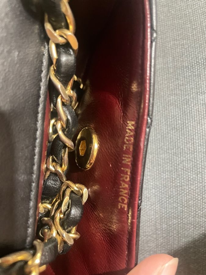 chanel mini 🏷️Vintage黑金mini小金豆CF-14
