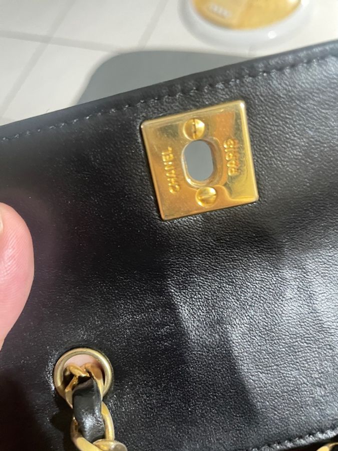 chanel mini 🏷️Vintage黑金mini小金豆CF-17