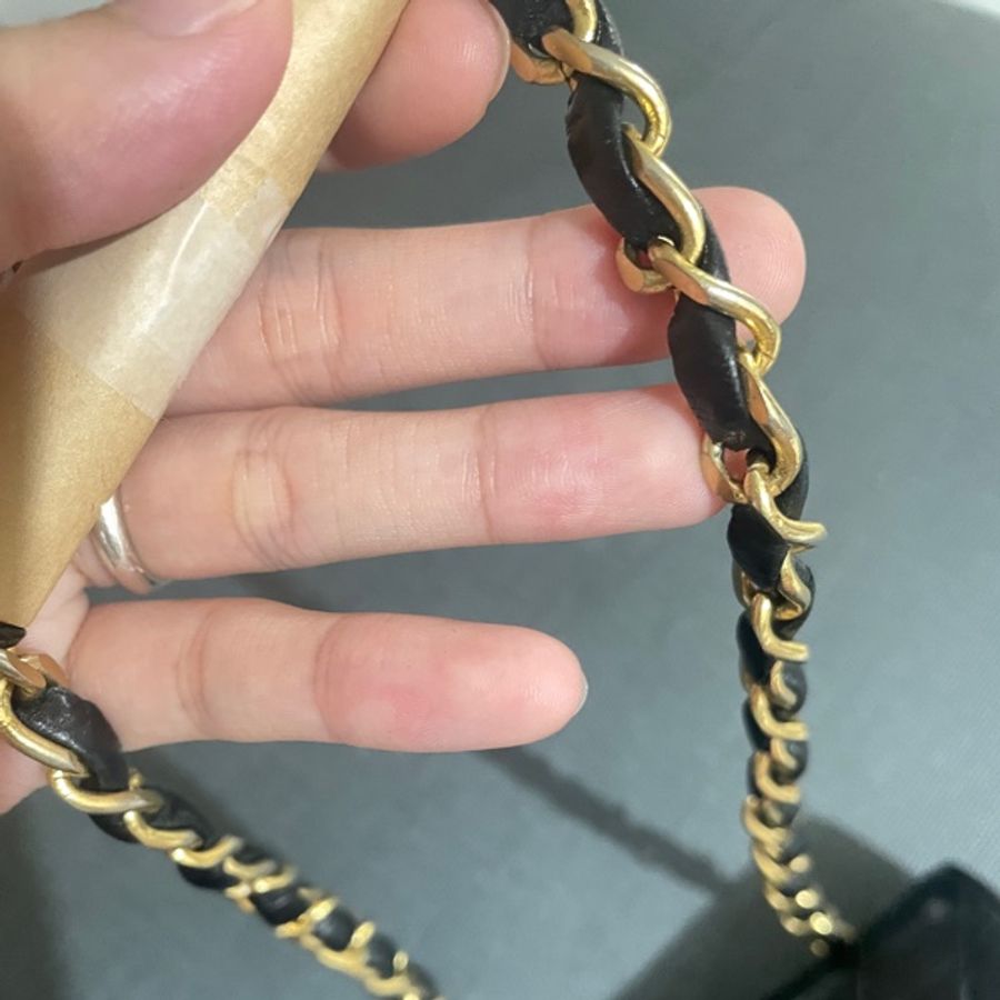 chanel mini 🏷️Vintage黑金mini小金豆CF-20