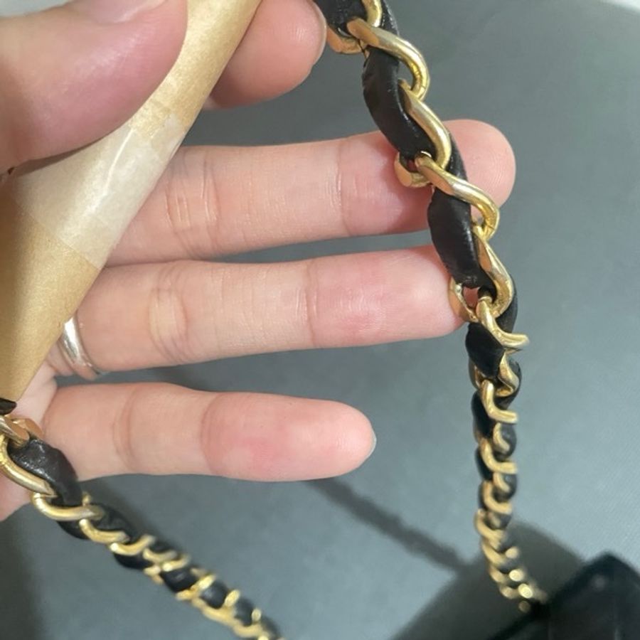 chanel mini 🏷️Vintage黑金mini小金豆CF-24