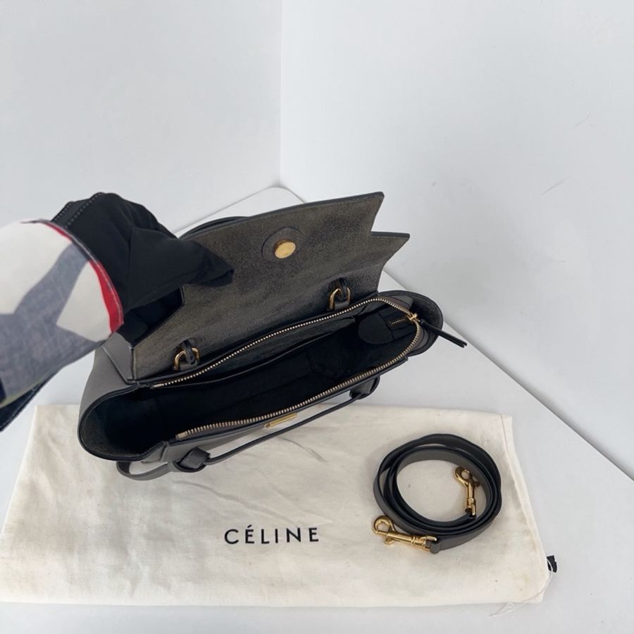 ✨Celine belt mini大象灰 鯰魚包 可手提單間斜背🩶-8