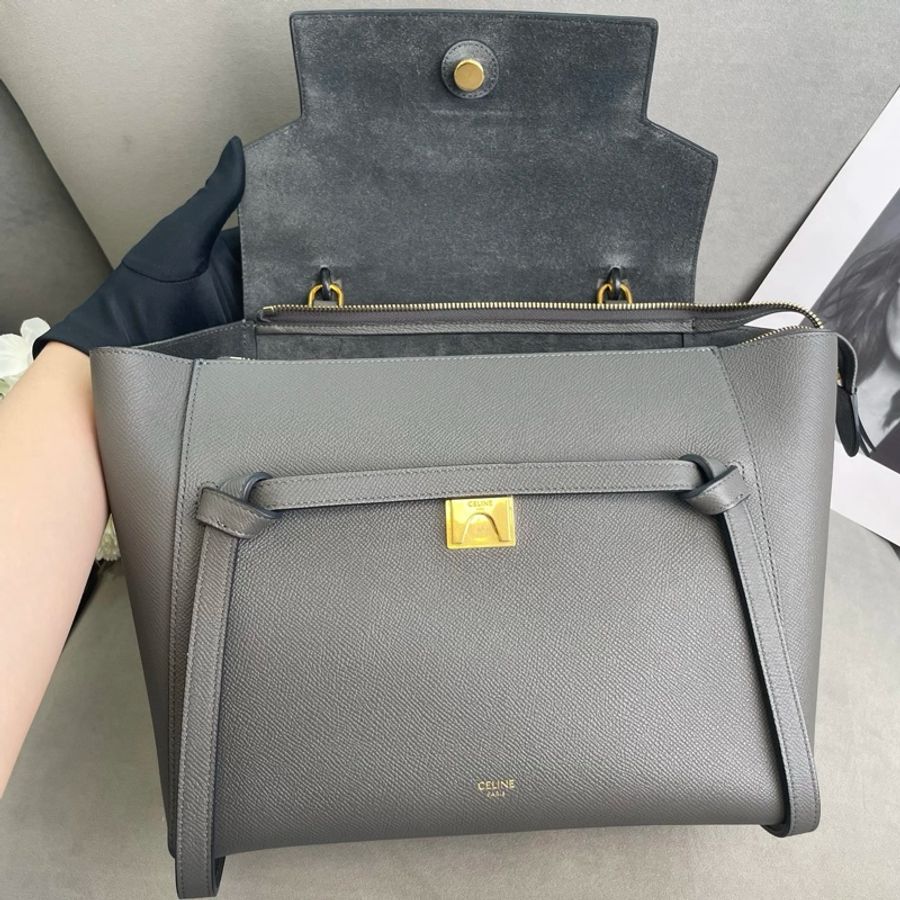 celine賽琳 大象灰belt 鯰魚包 大號-5