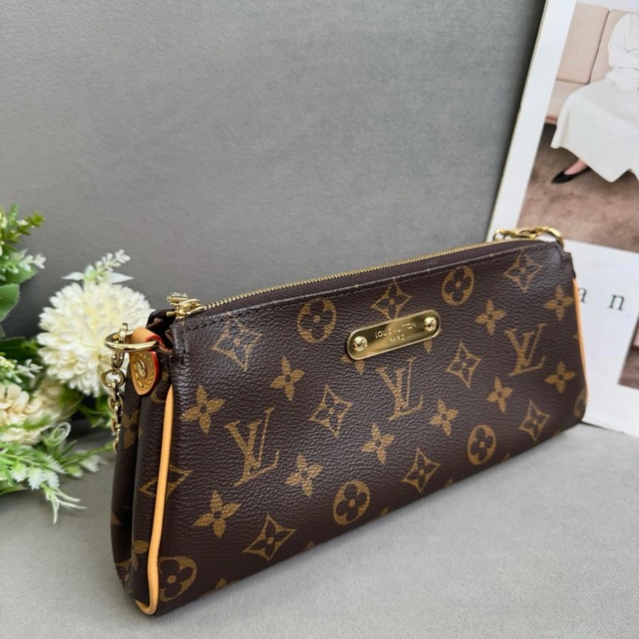 LV 路易威登 Eva 經典老花腋下單肩斜挎包 芯片款-2