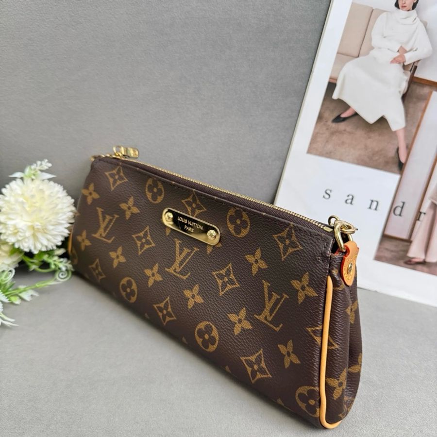 LV 路易威登 Eva 經典老花腋下單肩斜挎包 芯片款-3