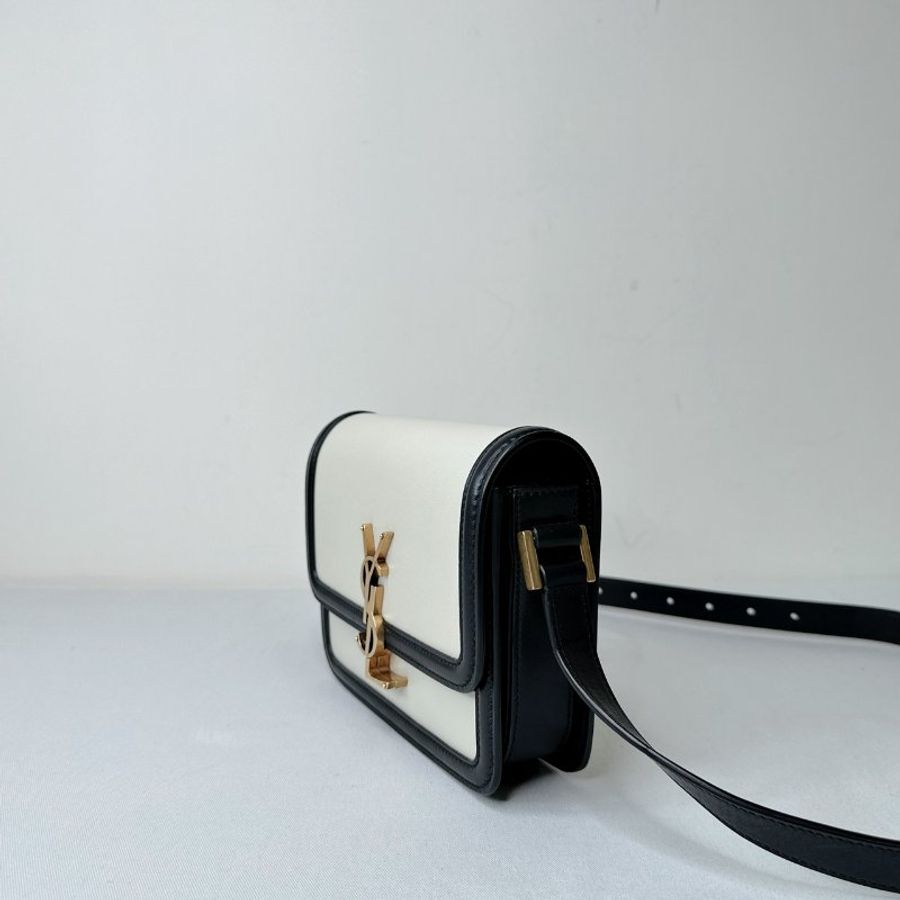 YSL Solferino熊貓色皮革斜背包-2
