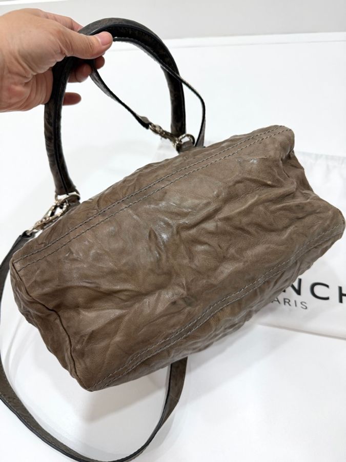 《仙闆名牌精品》Givenchy 紀梵希 Pandora 潘多拉 碳灰色 全皮 盒子包 肩背包 斜背包 側背包 手提包-10