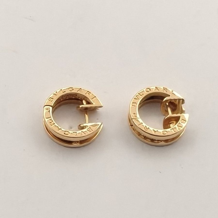 BVLGARI B.ZERO1彈簧耳釘鏤空鑲鑽18K玫瑰金/鑽石-3