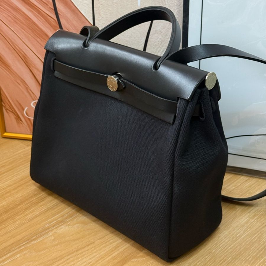 (2020德國官網購證🇩🇪)Hermes Herbag Zip 31 黑銀外縫-1