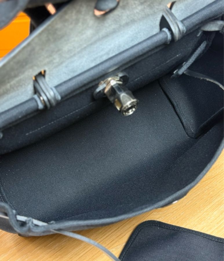 (2020德國官網購證🇩🇪)Hermes Herbag Zip 31 黑銀外縫-15