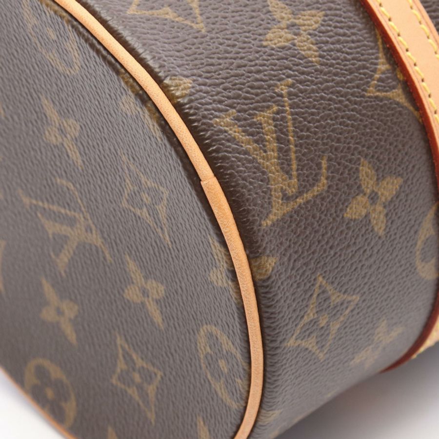 路易威登 Papillon 26 單肩手提包 M51386 Monogram 皮革 棕色 二手 LV-7