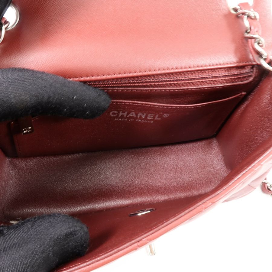 CHANEL 羊皮皮革Mini Classic 20鏈帶肩背袋-4