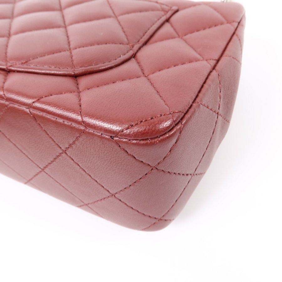 CHANEL 羊皮皮革Mini Classic 20鏈帶肩背袋-12