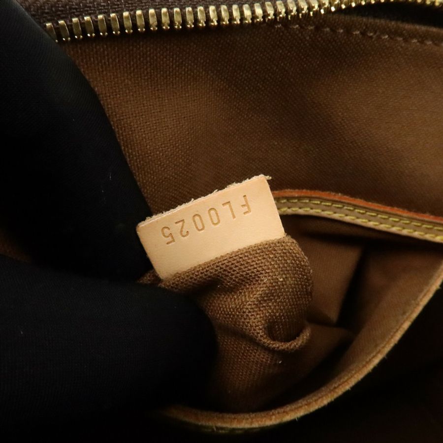LOUIS VUITTON Monogram Alma金扣手挽袋棕色-7