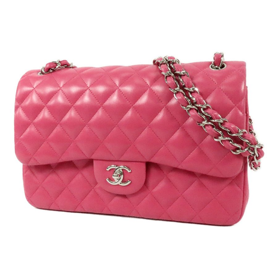 CHANEL 羊皮皮革Large Classic鏈帶手挽肩背兩用袋-2