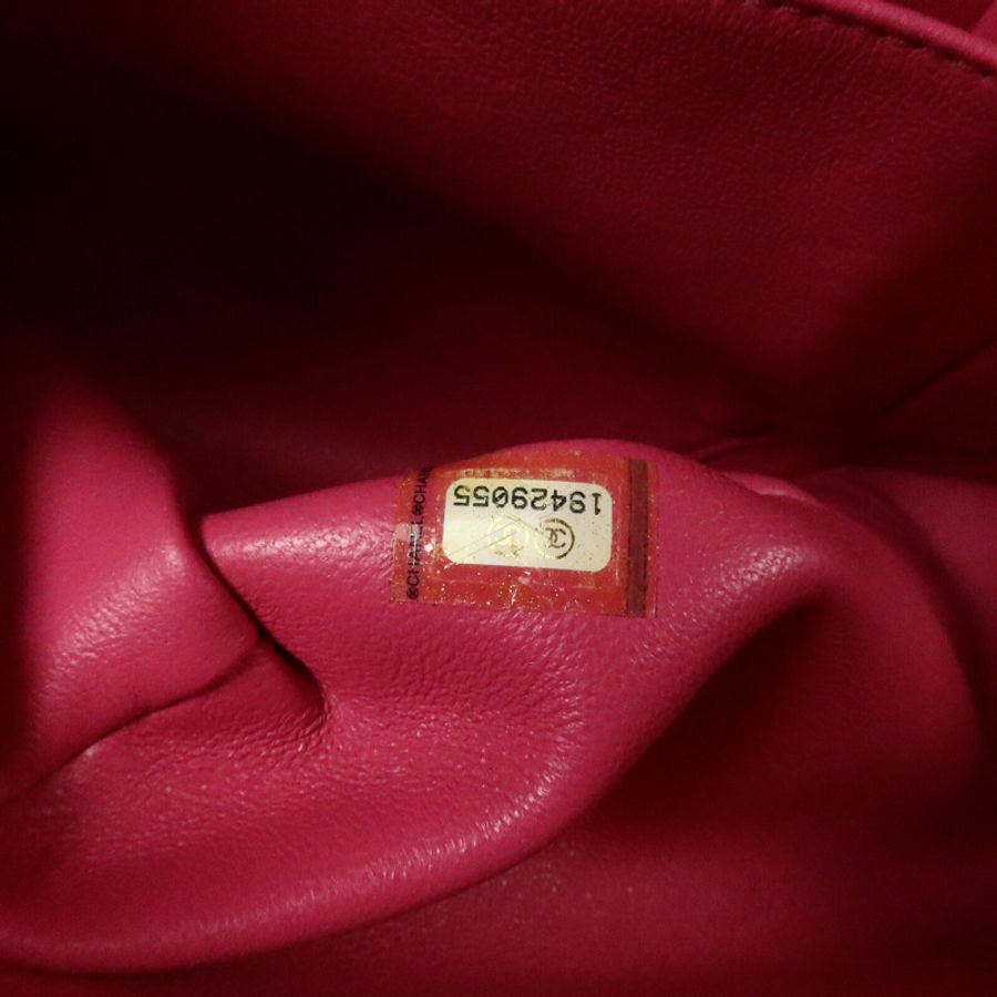 CHANEL 羊皮皮革Large Classic鏈帶手挽肩背兩用袋-7