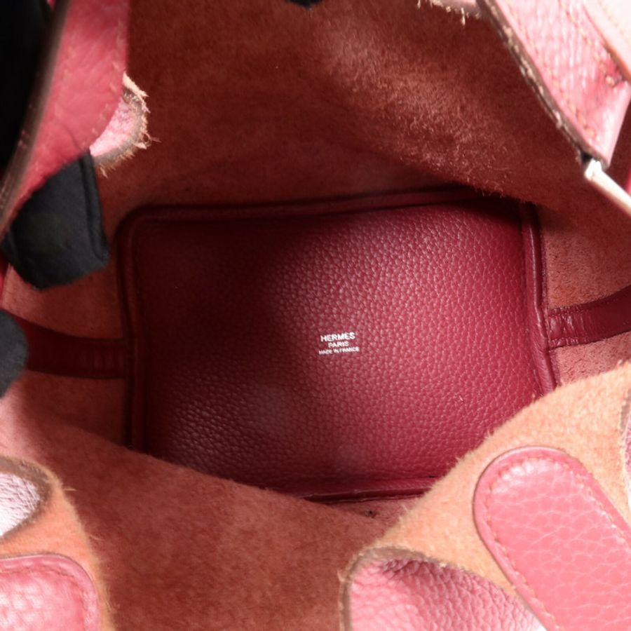 HERMES Clemence皮革Picotin PM手挽袋Rubis-4
