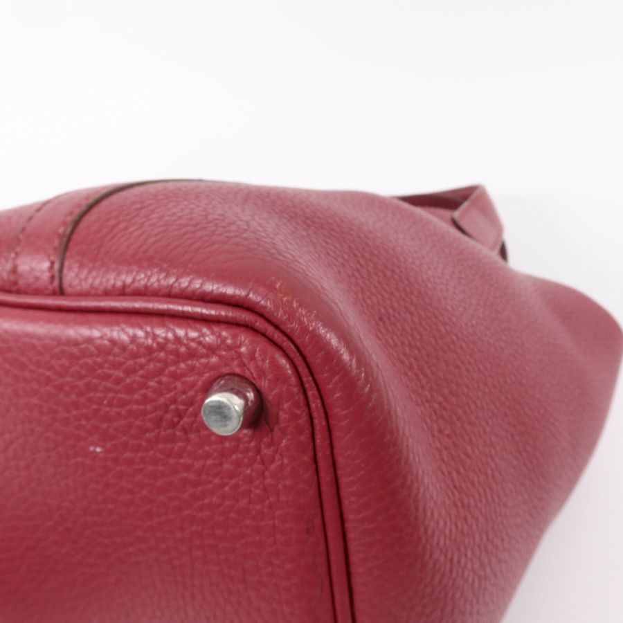 HERMES Clemence皮革Picotin PM手挽袋Rubis-9