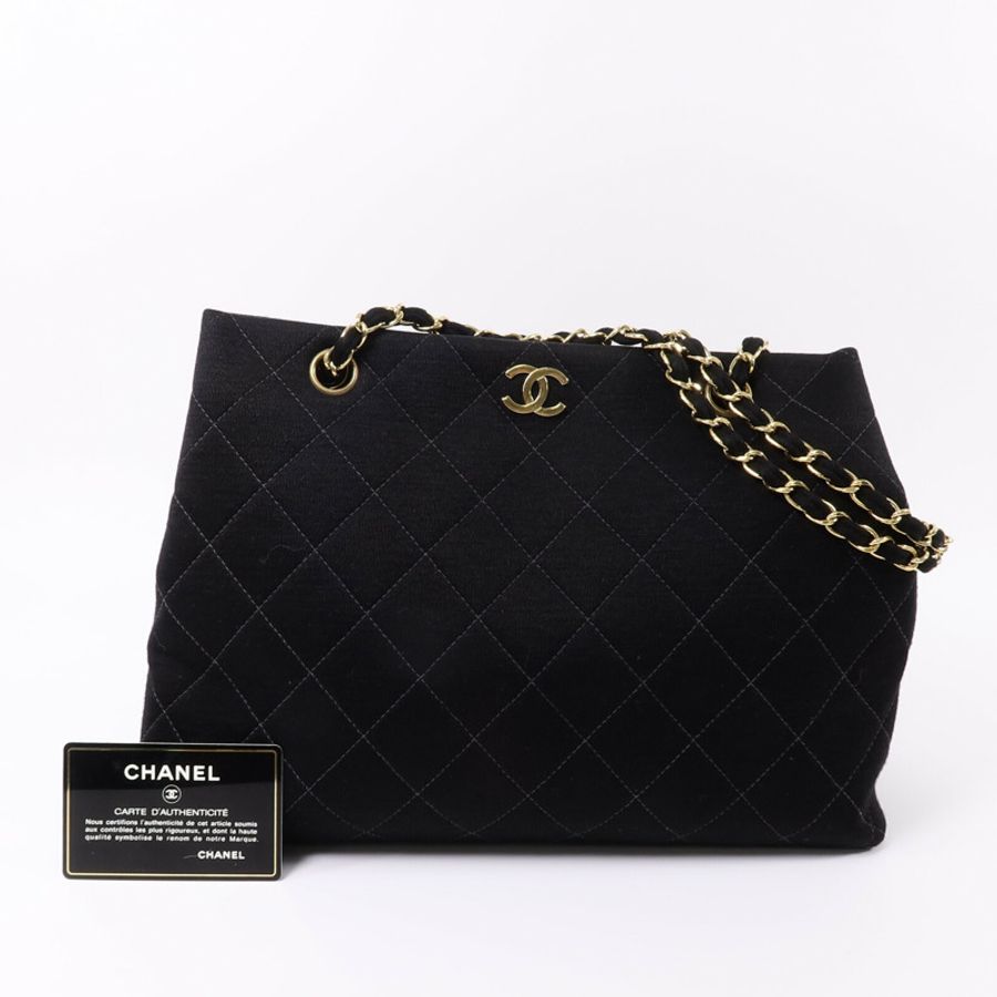 CHANEL 棉布Vintage Shoulder Bag鏈帶手挽肩背兩用袋-10