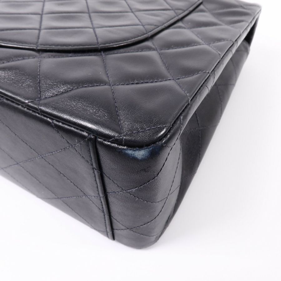 CHANEL 羊皮皮革Vintage Classic Flap鏈帶手挽肩背兩用袋-12