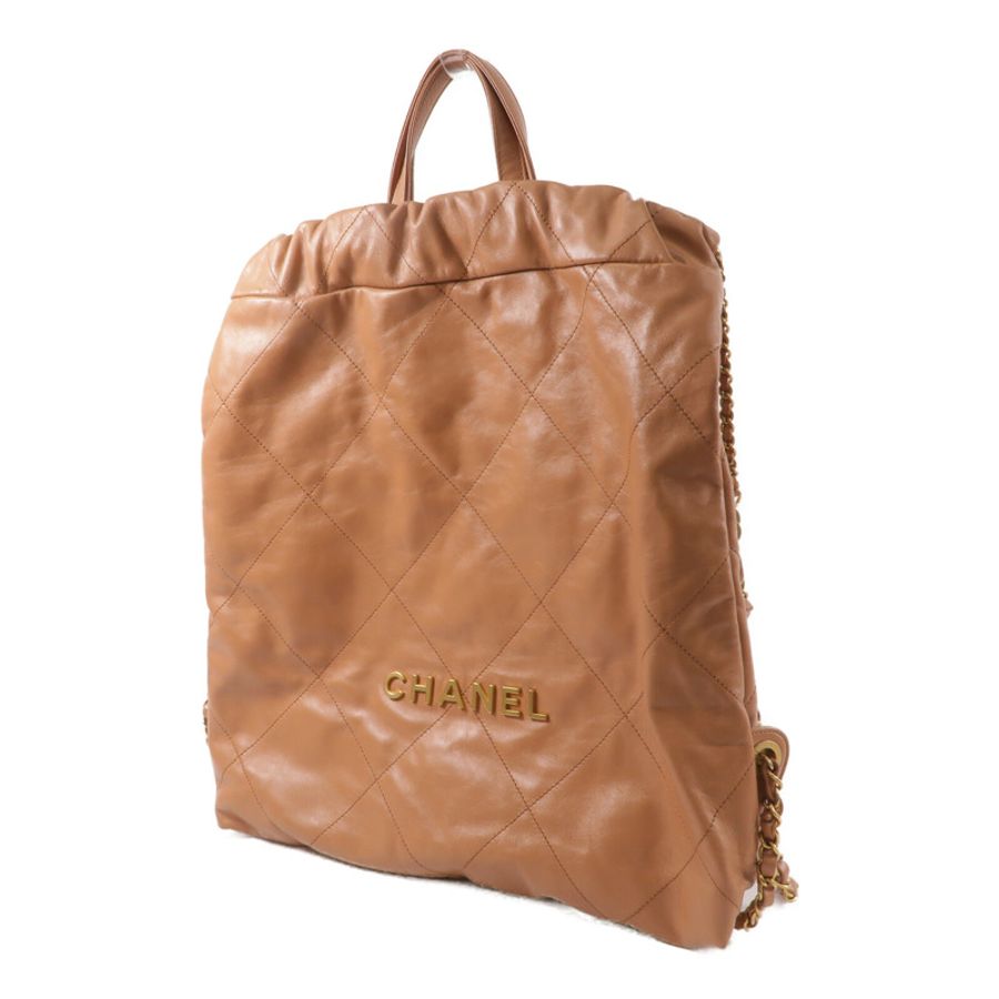 CHANEL 羊皮皮革Chanel 22 Backpack背包-3