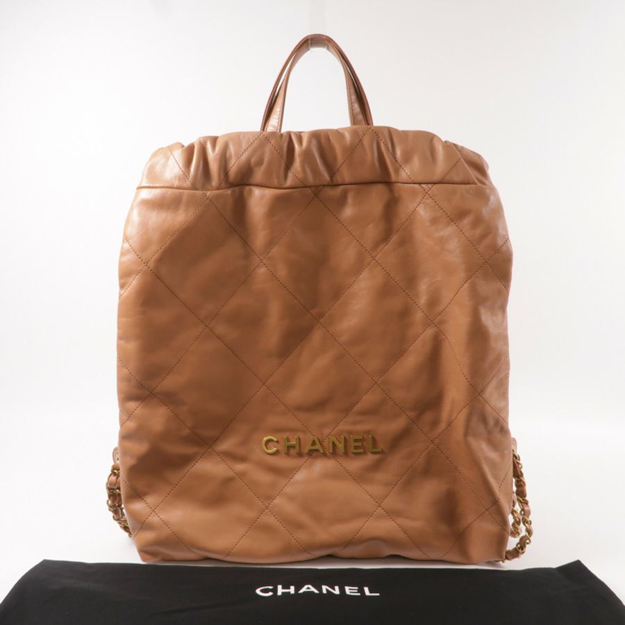 CHANEL 羊皮皮革Chanel 22 Backpack背包-10