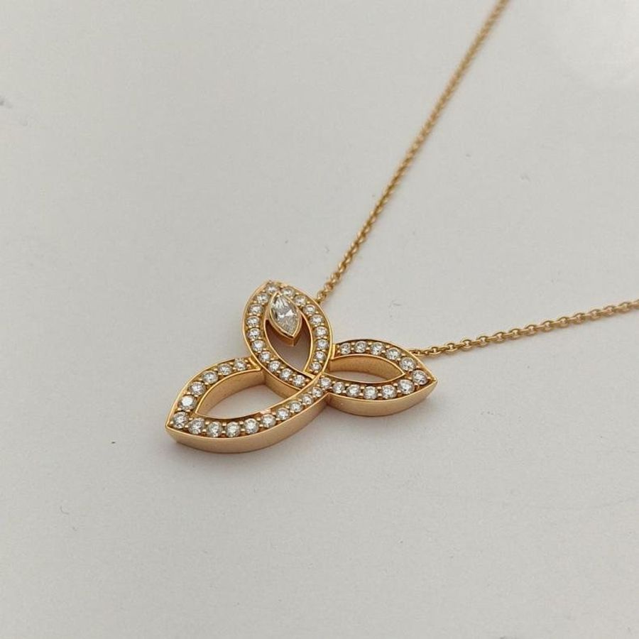 HARRY WINSTON LilyCluster鑽石項鏈(大號)18K玫瑰金/鑽石-2