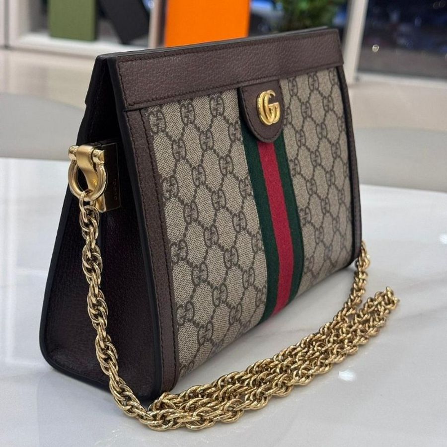 GUCCI Ophidia GG 金鏈磁吸夾子包-1