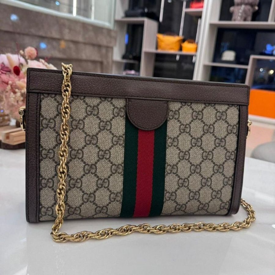 GUCCI Ophidia GG 金鏈磁吸夾子包-3