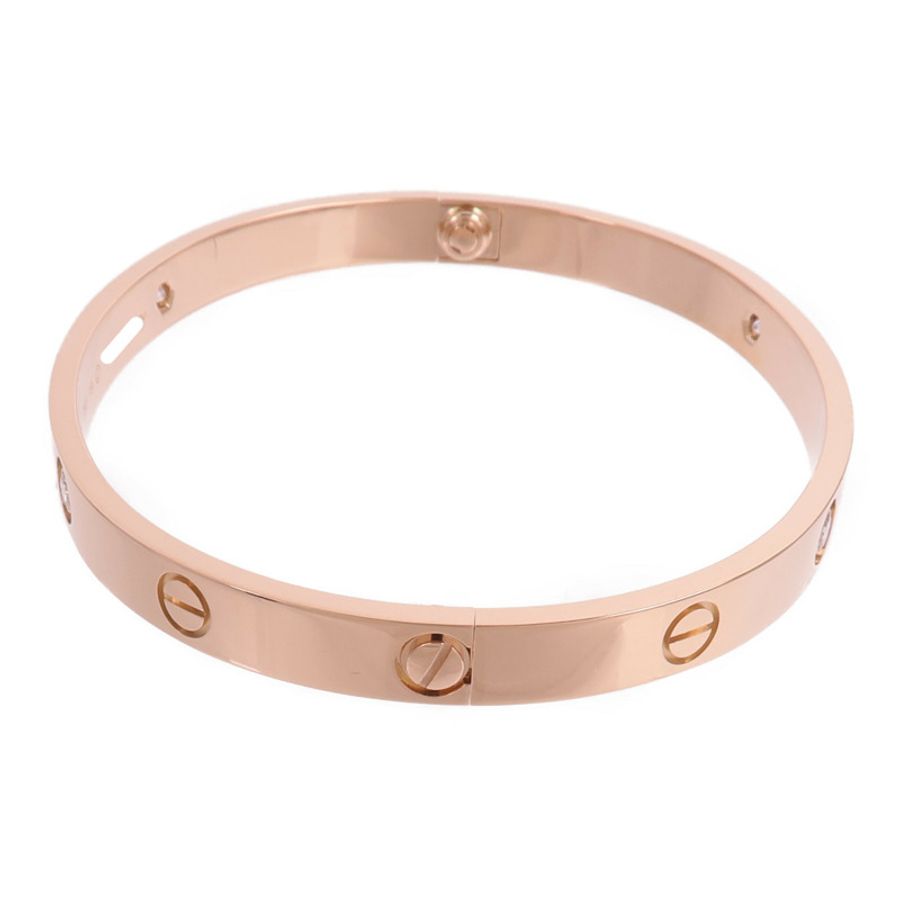 CARTIER 18K玫瑰金Love Bracelet 4 Diamonds鑽石手鐲-1