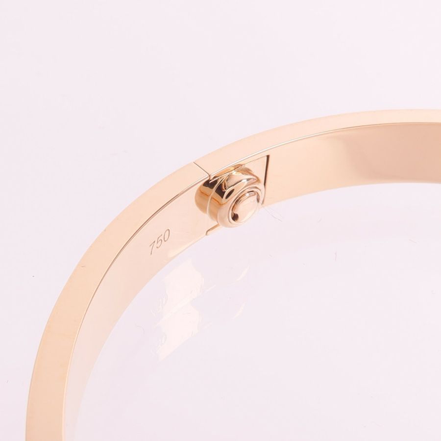 CARTIER 18K玫瑰金Love Bracelet 4 Diamonds鑽石手鐲-6