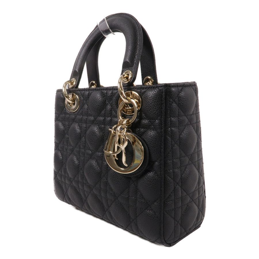 Dior 牛皮皮革Lady Dior Medium手挽肩背兩用袋-2