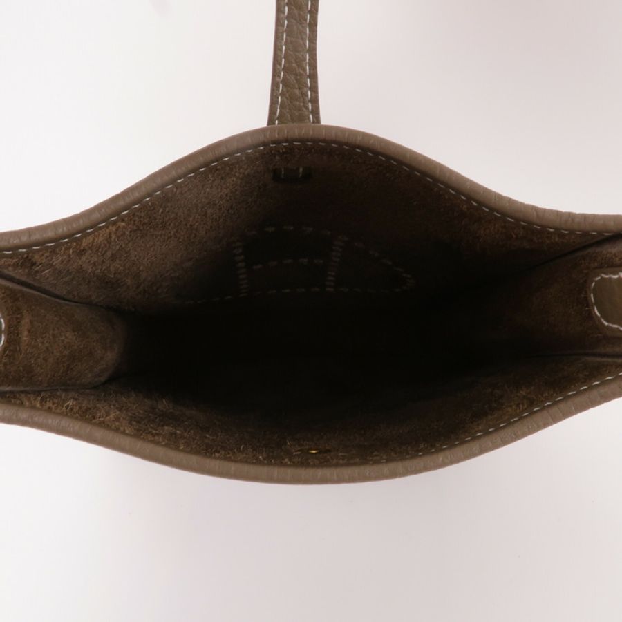 HERMES Clemence皮革Evelyne TPM肩背袋Etoupe-4