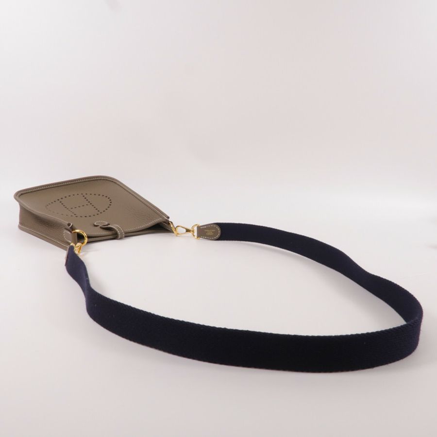 HERMES Clemence皮革Evelyne TPM肩背袋Etoupe-7