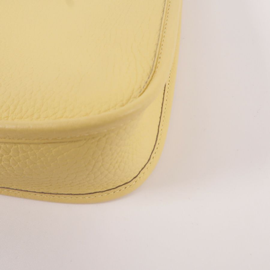 HERMES Clemence皮革Evelyne TPM肩背袋Jaune Poussin-12