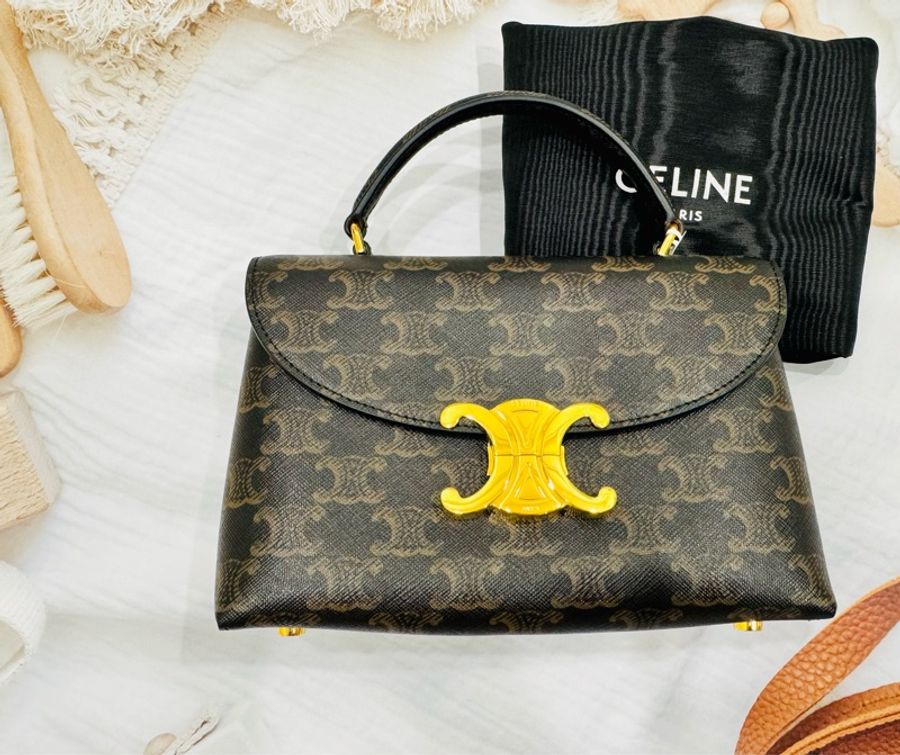 全新Celine 凱旋門老花 Teen Nino 包-0