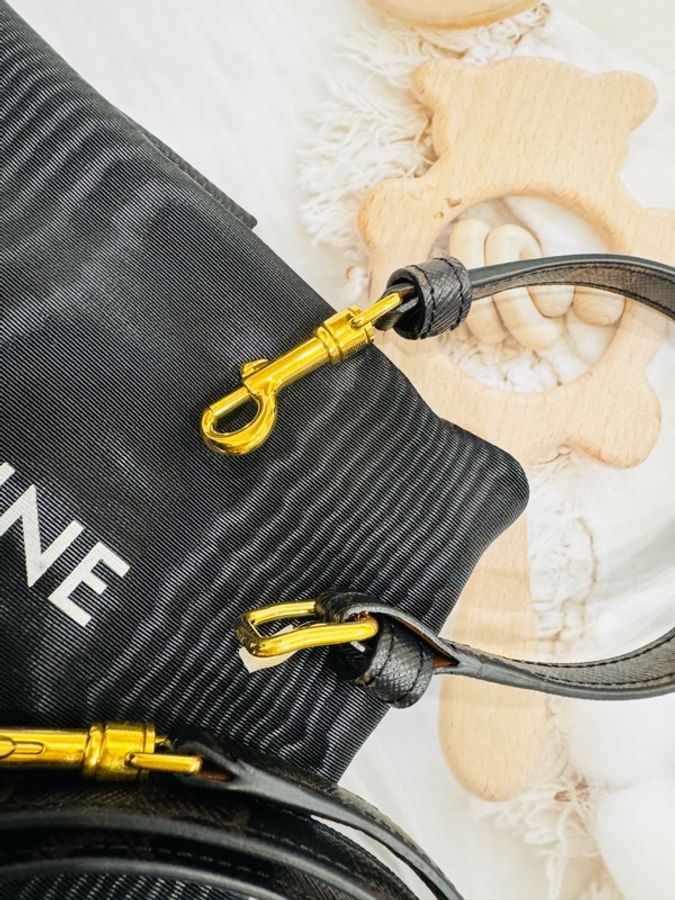 全新Celine 凱旋門老花 Teen Nino 包-17