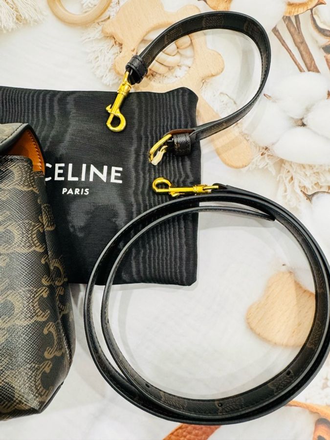 全新Celine 凱旋門老花 Teen Nino 包-18