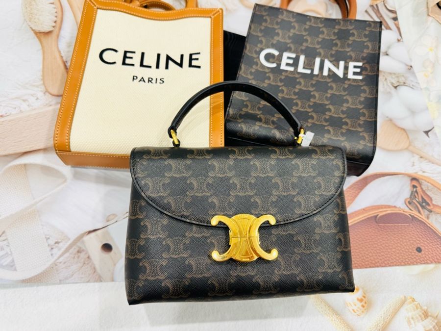全新Celine 凱旋門老花 Teen Nino 包-23