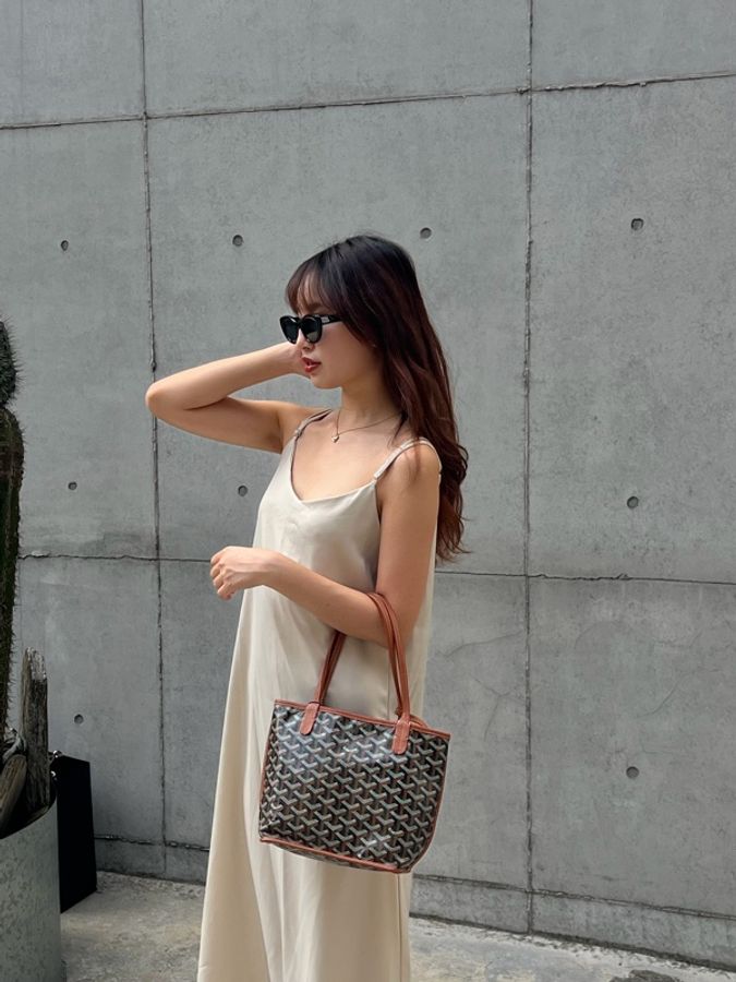 #極新 Goyard Mini Tote Anjou 棕色-1