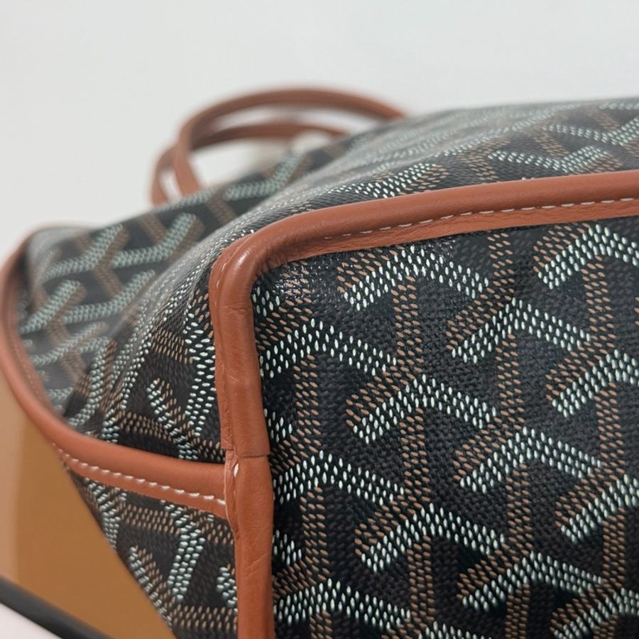 #極新 Goyard Mini Tote Anjou 棕色-8