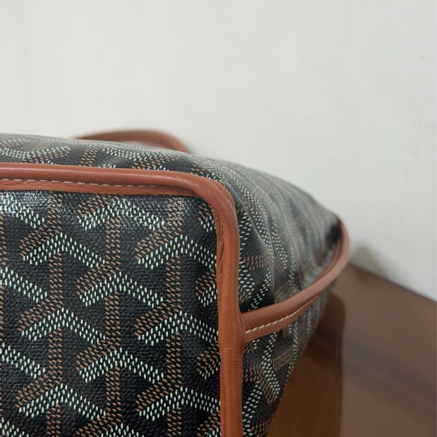 #極新 Goyard Mini Tote Anjou 棕色-9