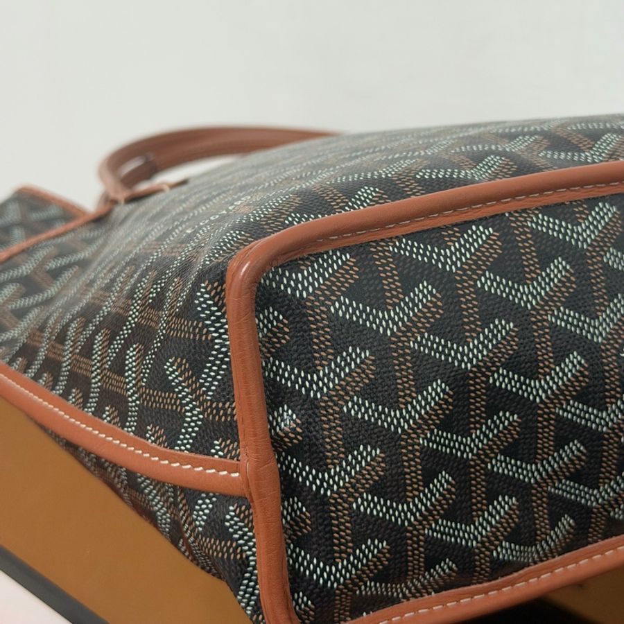 #極新 Goyard Mini Tote Anjou 棕色-10
