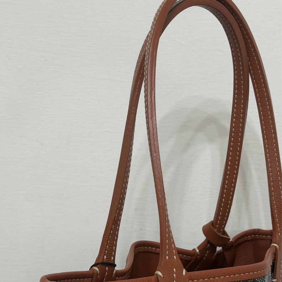 #極新 Goyard Mini Tote Anjou 棕色-12