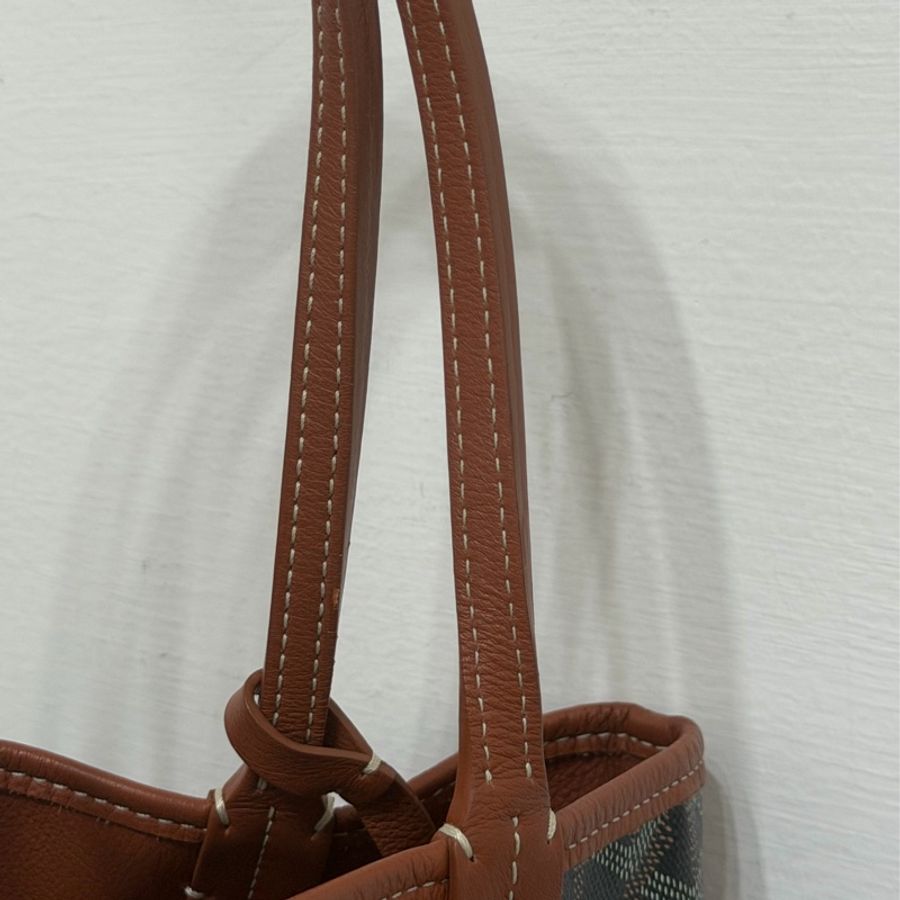 #極新 Goyard Mini Tote Anjou 棕色-13