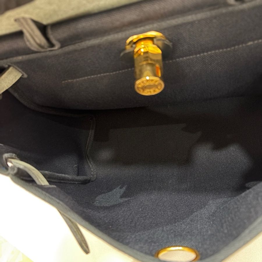 Hermes愛馬仕 黑金herbag31手提包單肩包斜挎包-5